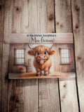 "Everything is Moolicious" Highland Cow Glass Worktop Saver