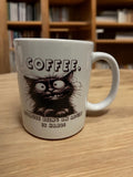 "Coffee Because Being an Adult is Hard" Funny Cat 11oz Ceramic Mug